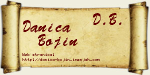 Danica Bojin vizit kartica